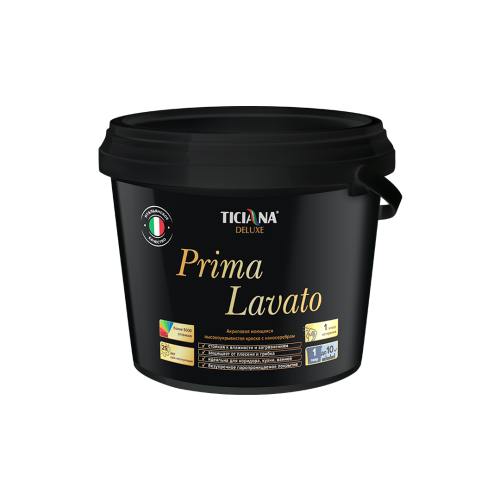 Prima Lavato - краска акриловая моющаяся высокоукрывистая с наносеребром база А TICIANA DELUXE