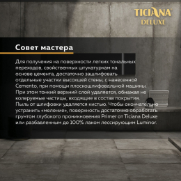 Cemento - штукатурка декоративная с эффектом художественного цемента TICIANA DELUXE